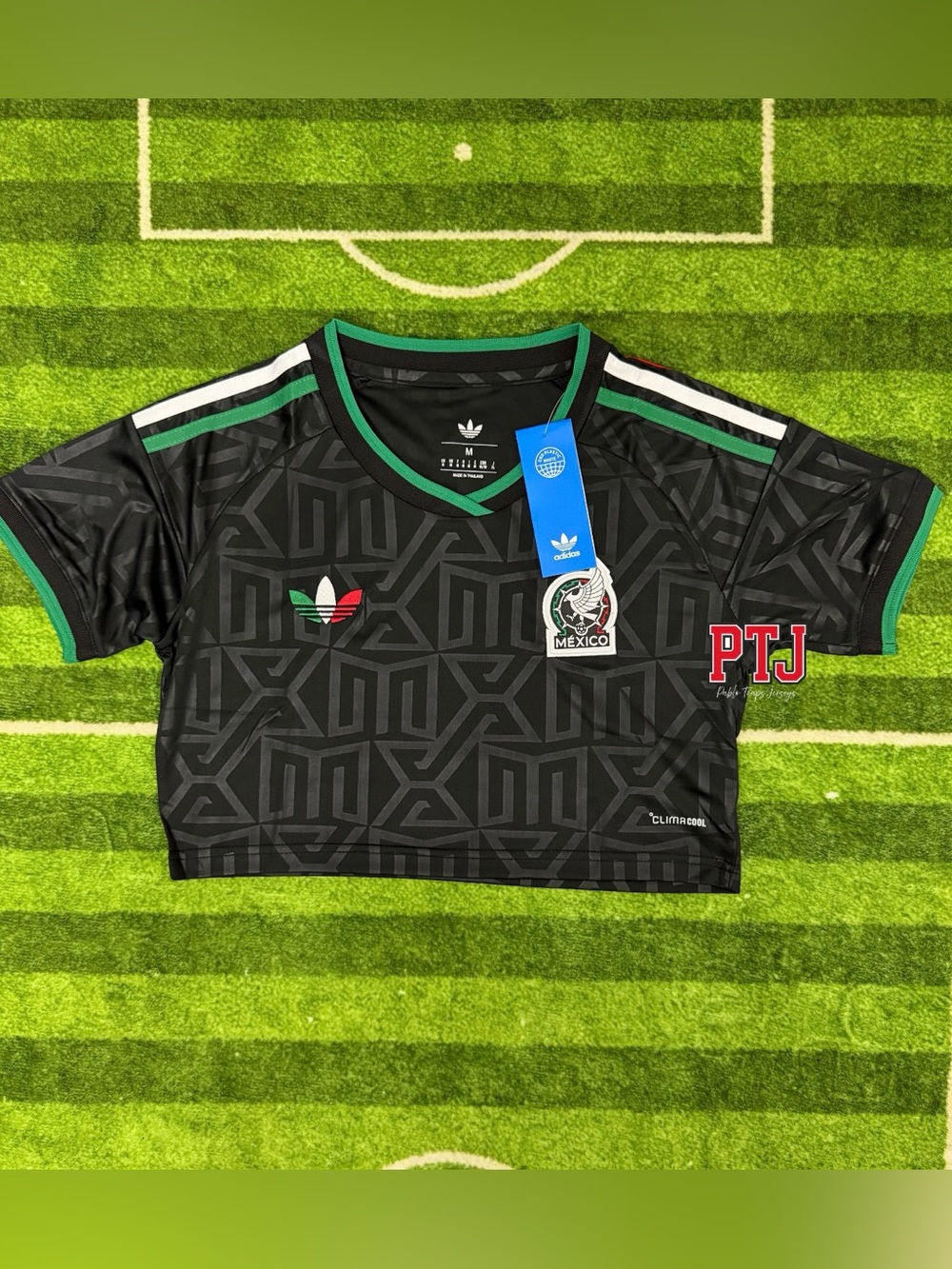 Mexico Black Crop Top Jersey